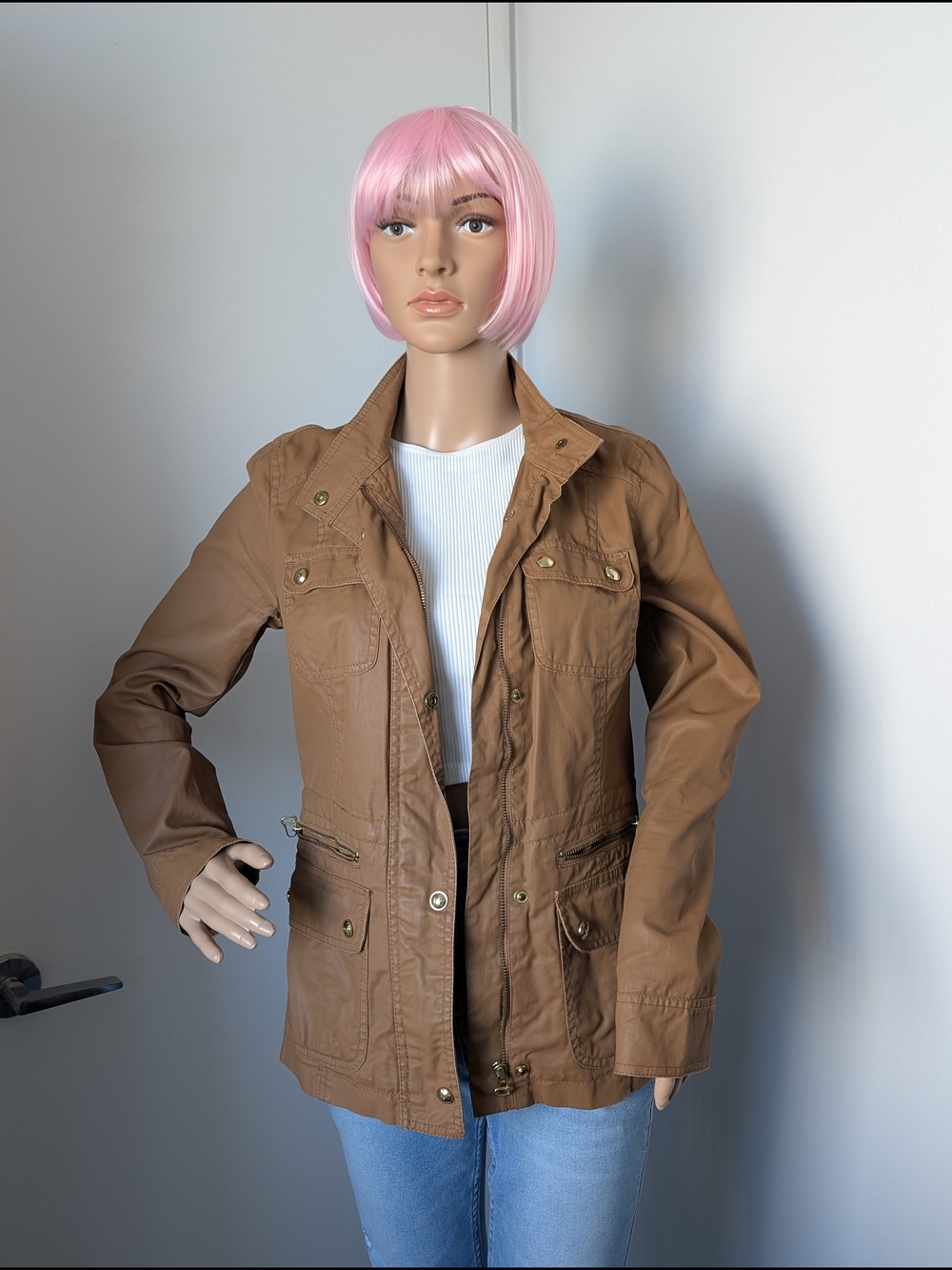 Tommy Hilfiger Tan Brown Utility Jacket